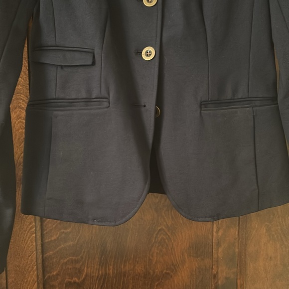 Gap cotton/spandex, lined navy blazer with brushed gold buttons. - Picture 3 of 8
